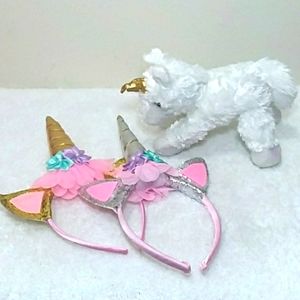 Unicorn Headbands & Plush. NEW